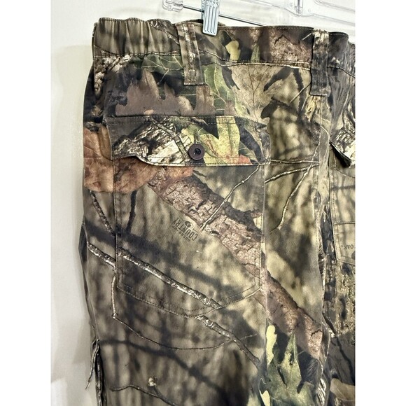 Mossy Oak Camo Cargo Pants Mens XXL (44-46) Hunting Elastic Side Waist Tie Legs - Picture 13 of 16